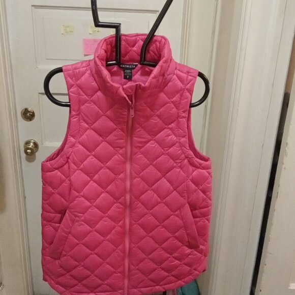 Athleta Sz S bright pink Vest SP23 - slightly longer in back - Picture 3 of 5